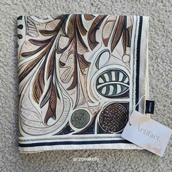 NWT Artifact Silk Scarf "Blueberries" William Morris Arts & Crafts - Picture 10 of 12